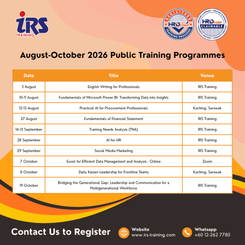 Aug-Oct 2026 Public Training Programmes