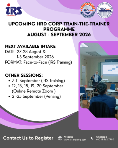 Aug-Sept 2026 HRD Corp Train-the-Trainer Programme