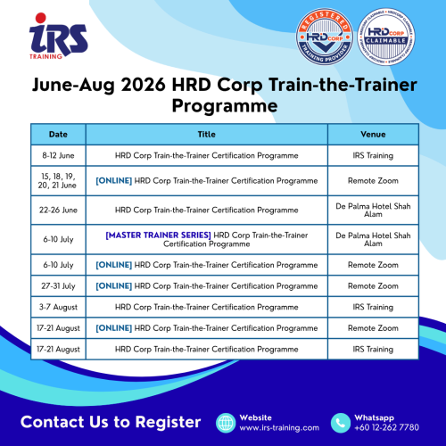 June-Aug 2026 HRD Corp Train-the-Trainer Programme