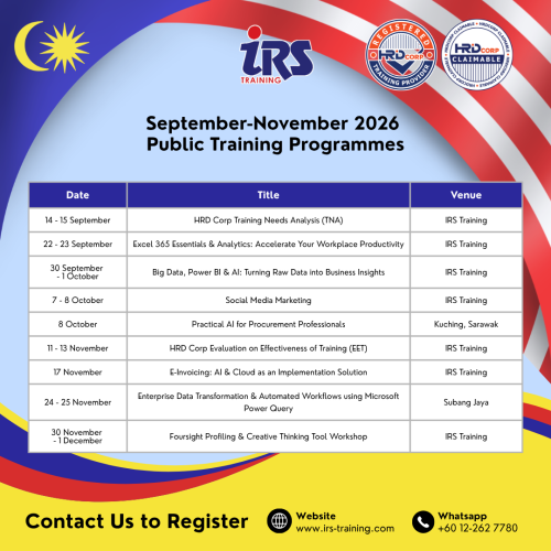 Sep-Nov 2026 Public Training Programmes
